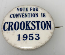 1953 Crookston MN Convention Vote Minnesota St Louis Button Co Pin Pinback picture
