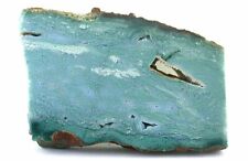319 Gram Natural Blue Green Translucent Chrysoprase Slab Cab Cabochon Gem Rough  picture