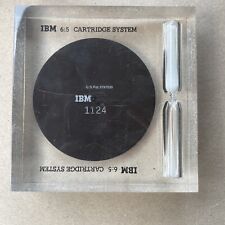 vintage IBM 6:5 Cartridge System Lucite Paperweight with Sand Timer picture