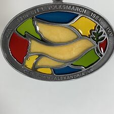 1984 IVV AVA 13th Int. Volksmarch - Old Town Alexandria VA Metal Stained Glass picture