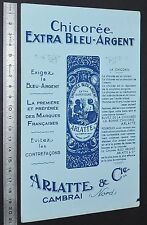 1950 BUVARD CHICOREE EXTRA BLUE-SILVER ARLATTE ET Co. CAMBRAI NORTH picture