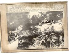 Crew Japanese Ore Carrier 'California Maru' LIFEBOAT Escape 1970 Press Photo picture