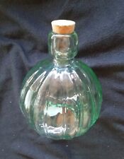 THE ORIGINAL & GENUINE RECYCLED GLASS Made in Spain Vintage Bottle w/ Cork Green picture