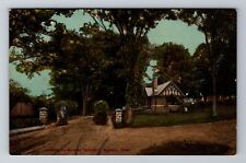 Danbury CT-Connecticut, Entrance to Wooster Cemetery, Antique Vintage Postcard picture