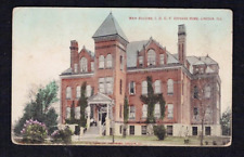 Lincoln IL Illinois IOOF Orphans Home Vintage Logan County Postcard 1909 PM picture