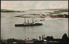 IRELAND. C.1910 PC.(A38)~VIEW OF SHIP IN QUEENSTOWN HARBOUR picture