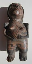 LARGE GORGEOUS PRE COLUMBIAN POTTERY FIGURAL VESSEL POLYCHROME 12 1/4