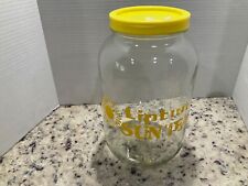 Vintage LIPTON 1 Gallon SUN TEA Glass Jar with Yellow Lid retro 1980s picture