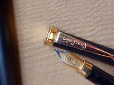 PIERRE CARDIN Fountain pen branded metal gold and black tone + new ink cartridge picture