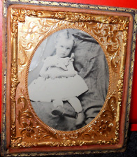 1/6th size Ambrotype of young child in half case picture