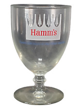 Vintage Hamm's Crown White Pine Trees Goblet/Stem Glass picture