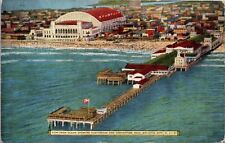 Atlantic City Million Dollar Pier Auditorium Convention Hall N.J. Postcard Linen picture
