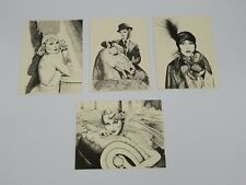4 Cards 1920's Glamorous Fashion Women's Portraits w Horse, Monkey S ZANI 1985  picture