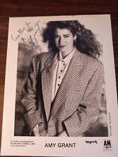 Amy Grant photo sign 8x10 black and white  picture