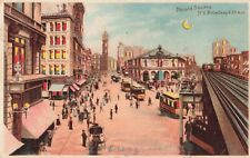 pc6520 postcard Die Cut Hold To Light HTL Herald Square Broadway NY picture