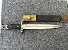 Italian Model 1871/87/16 Bayonet with Black Leather Scabbard picture