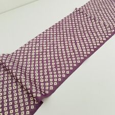 Muave Gem #D 7x80 -2.22yds LONG Vintage Shibori Dyed Silk Kimono Fabric SD98 picture