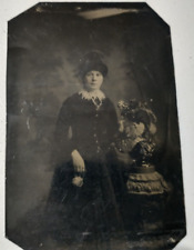 Tintype c1870 Antique Plate Photo  Young Lady 4