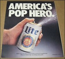 1989 Miller Lite Print Ad Beer Advertisement Vintage Dodge Raider Car Truck Ad picture