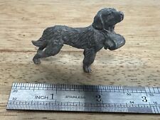 Vintage st. Bernard dog miniature pewter spoontiques w barrel picture