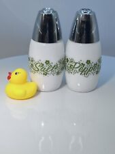 Vintage Gemco Spring Blossom Crazy / Daisy Salt & Pepper Shakers - Corelle Pyrex picture