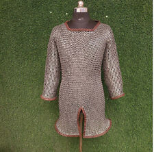 Aluminum Darkened Antique chainmail hauberk chainmail shirt medieval armor with picture