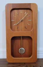 Vintage Mid Century Teak Pendulum Clock picture