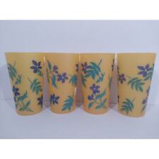 Retro PackerWare Set of 4 VIOLET 32 Oz Plastic Tumblers Made in USA picture