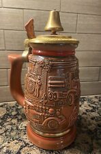 Beer Stein with Lid--Tribute to American Firefighters--AVON--1989 picture