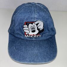 Vintage Disney Mickey Unlimited 90’s Denim Blue Jean Cap Hat picture