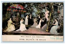 1905 May Irwin And Company Mrs. Black Is Back Movie Advertising Antique Postcard picture