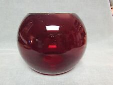 Vintage Rare Victorian Pigeon Blood Red Gasolier Light/Lamp Shade Globe picture