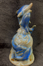 Vintage Dolphin Ceramic Decorative Pottery Bell Figurine Beach House Vibes picture