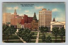New Haven CT-Connecticut, Across the Green, Vintage Postcard picture