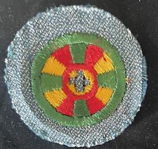 RARE VINTAGE 1947 ONLY INTERMEDIATE GIRL SCOUT HOME SAFETY BADGE-SG WHITE THREAD picture