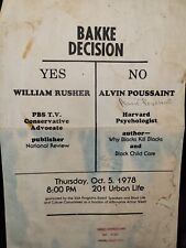 Rare 1978 Alvin Poussaint affirmative action week bakke decision debate Signed  picture