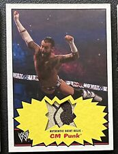 CM PUNK 2012 WWE Topps Heritage EVENT WORN SHIRT RELIC MultiColor Patch WWF AEW picture