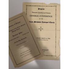 1936 African Methodist Episcopal Church program (Lot of 2) Vintage Collectible picture
