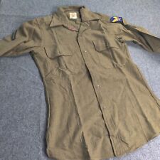 Vintage WW2 USAAF Air Force Field Shirt 14.5 Wool Private First Class Button Up picture