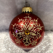 Vintage 1950s Mercury Glass Christmas Ornament 2.5
