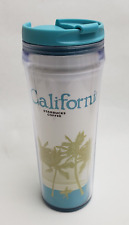 Starbucks Coffee California Tumbler Commuter Cup Lid Teal Multi-Color 12 oz picture