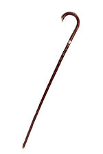 Antique 1896 Frederick Narborough Birmingham Sterling Silver Wood Walking Cane picture