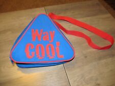 Vintage Retro 80s 90s Insulated Lunch Bag Way Cool Triangle Shaped Red and Blue picture