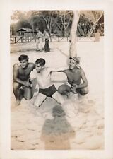 Shirtless Navy Men 1940s Affectionate Embraces Gay Interest Snapshot picture