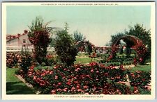 Garden at Residence of Ralph  Beaver Strassburger, Gwynedd Valley, PA - Postcard picture