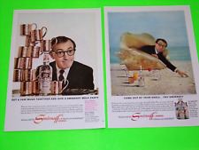 2 1966 Smirnoff Vodka Ads Woody Allen Get out of your shell....Try Smirnoff picture
