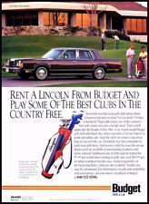 1988 1989 Lincoln Town Car Budget Rent Vintage Advertisement Print Car Art Ad J8 picture