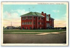 1935 Cushing Municipal Hospital Building Entrance Cushing Oklahoma Ok Postcard picture