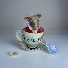 Lori Mitchell Figurine Gullivers Travels Mouse in Teacup Folk Art ESC & Company picture