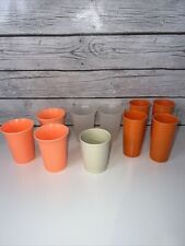 Vintage mixed lot Tupperware cups Not Mint Condition Not Complete Sets See Desc. picture